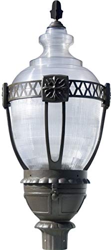 DABMAR LIGHTING GM665-BZ Clear Acorn Post Top Fixture 100 Watt Metal Halide Mogul Base 120 Volts, Bronze