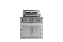 4 Burner Gas Grill, Built-In BBQ Island Insert,LPG Barbecue Station with Rear Infrared Rotisserie,Temperature Gauge,Halogen Interior Lights,Pull-Out Grease Tray,Bottle Opener,Cooking Grids (Silver)