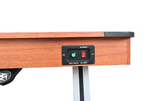Hathaway Dorsett 60-in Air Hockey Table LED Scoring Wood Grain/Silver/Black