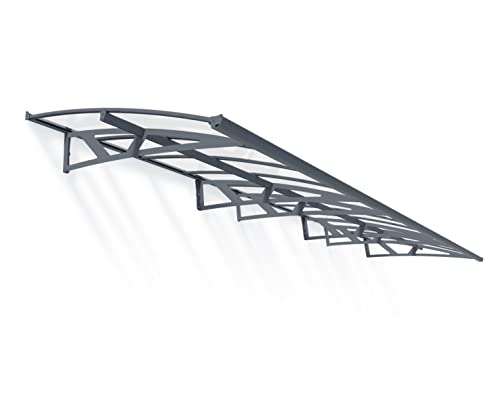 Palram - Canopia Amsterdam 6690 22' x 5' Door/Window Awning, Gray/Clear