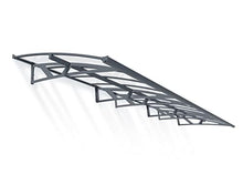 Palram - Canopia Amsterdam 6690 22' x 5' Door/Window Awning, Gray/Clear
