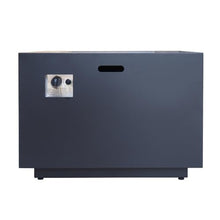 Outdoor Patio Propane Fire Pit 24'' H x 33'' W Square Iron Gas-Burning Fire Pit - 50,000 BTU, Tank in Side, Dark Grey