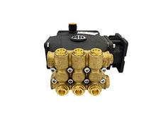 Annovi Reverberi RCV2G22D-F7 ¾” Hollow Shaft Replacement Commercial Pump. 2200 PSI, 2 GPM, 186 Bar, 3400 RPM, Brass Head, D Version Style Pressure Washer Pump, Aluminum Connection Rods.