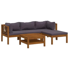 HGFDVCMR Modular Outdoor Lounge Table, Acacia Wood 1-Piece Patio Sectional