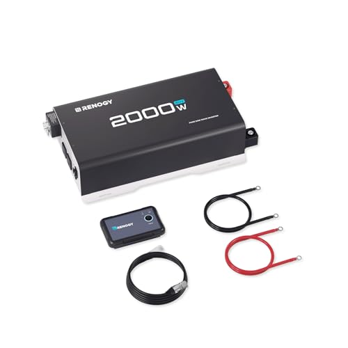 Renogy 2000W Pure Sine Wave Inverter 24V DC to 120V AC for RV Truck Home