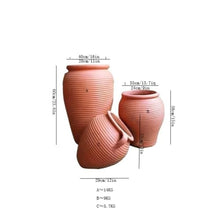WOAITIANTIAN Flower Pots Red Clay Flower Pot Set Outdoor Garden Landscape Terra Cotta Three Sets of Patio Ornaments