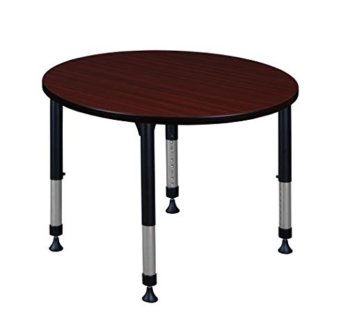 Regency Height Adjustable Round Classroom Table 36" Redwood