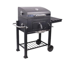 YEWASTI Barrel Charcoal Grill with Temperature Indicator, Large BBQ Grill with Side Shelf for Backyard Cooking, Camping, and Family Gatherings