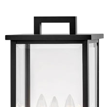 Hinkley Weymouth Large Outdoor Post Mount Rectangle Lantern, Black Finish
