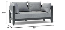 Anderson Teak Coronado Deep Seating Aluminum Loveseat Cast Slate