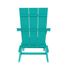 WestinTrends 8-Piece Modern Poly Folding Adirondack Chair Set Turquoise