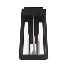 Livex Outdoor Wall Lantern 20" Three Light Satin Brass