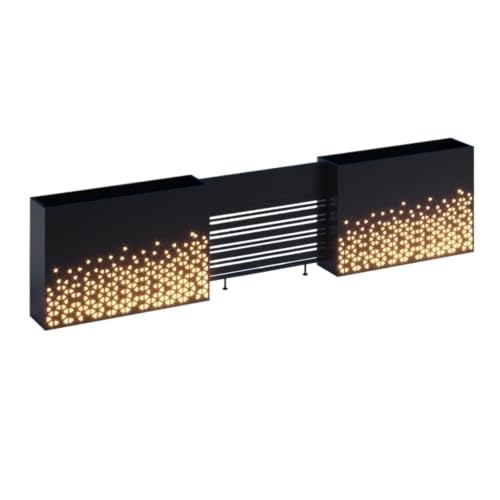KEG801302 Flower Box Planter Box with Fence Combined Integrated Set Space Partition Garden