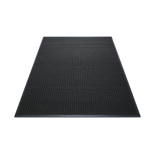 Guardian WaterGuard Indoor/Outdoor Wiper Scraper Floor Mat, Rubber/Nylon, 6'x16', Charcoal