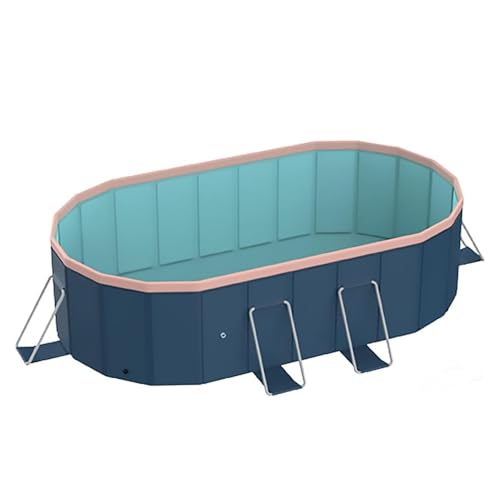 AErosx Non-Inflatable PVC Folding Swimming Pool, Large Capacity Outdoor Pool Easy Setup Quick Fill & Drain Compact Storage for Patio Garden Beach Summer Water Party(3.6m/141.7in/11.8ft)