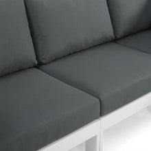 Outdoor Escape Gray Fabric Outdoor Patio Modular Sectional, Weather-Resistant Upholstery, Cushioned Seating, Comfortable Backrest