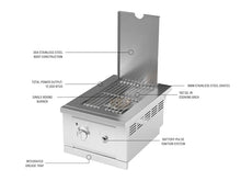 NewAge Products Stainless Steel Natural Gas Performance Side Burner with Cart