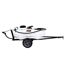 Brinly ST-152BH-A Self-Storing Tow Behind Lawn and Garden Sprayer with Collapsible Boom, 15-Gallon, Matte White