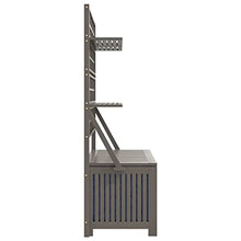 DINDING Storage Box Gray Solid Acacia Wood Large Storage Box with Trellis Garden Bench with Storage Outdoor Toy Storage Sheds and Outdoor Storage
