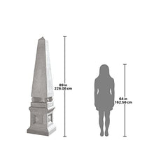 Design Toscano Neoclassical Obelisk Grand Garden Statue Ancient Ivory