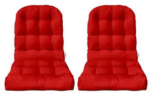RSH DECOR Sunbrella Set of 2 Tufted Adirondack Chair Cushions | 42.5” x 21” | Performance Fabric | Water & Fade-Resistant | Outdoor Cushion for Patio Furniture | Made in USA | Canvas Jockey Red