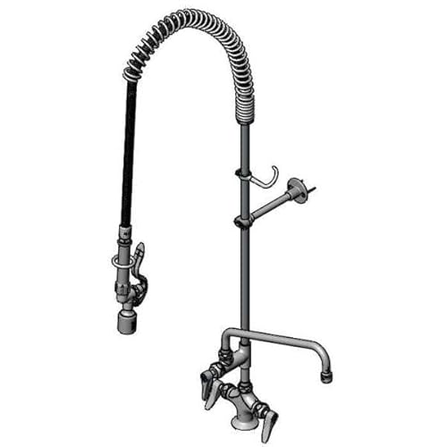 T&S Brass Pre-Rinse Unit with Wall Bracket and 12" Swing Nozzle