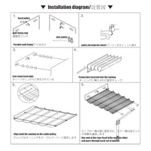 LWJQRSP Retractable Pergola Canopy Replacement Shade Cover Awning Telescopic Canopy Pergola Cover with Mounting Kit UV Resistant Awning for Outdoor Porch Yard and Garden (W2.4*L14m/W7.87*L