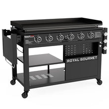 Royal Gourmet GB6000 6 Burner Propane Gas Griddle with Folding Side Tables
