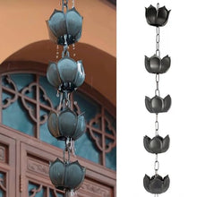 WKNHHL Rain Chain, for Temple Courtyard Garden, Petals Shape, Functional and Decorative Hanging Rain Chime,260cm/8.5ft