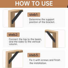 LQSYBHD 45 Degree Angle Support Bracket,Pergola Bracket Kit,Pergola Accessory,45 Degree Angle Bracket, Kit for Pergolas,Suitable for Gazebos, Terrace Pergolas, Cabins, etc.(Size:12pcs)