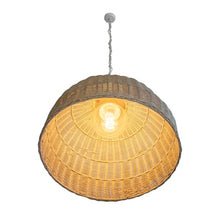 Kouboo All Weather Wicker Outdoor Dome Pendant Lamp - Parent (Antique White)