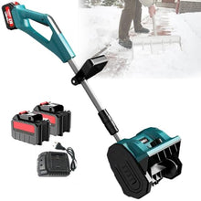 HYUIO Rechargeable Snow Thrower,Cordless Electric Snow Blower,Handheld Cordless Electric Snow Shovel,Cleaning Width 30cm,with 2 Battery,Adjustable Direction,Blue