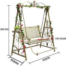 KYTGFH Patio Swing Porch Hang Club Bench Chair,Outdoor Swing Chairs for Adults,Gold Princess Swing Bed Garden Swing Outdoor Swing Chair Bench