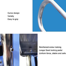 Swimming Pool Ladder, Thickened Stainless Steel 2/3 Step Pool Ladder, Non-Slip Pool Pedals Entry and Exit System, 3 Thickness (Silver b)
