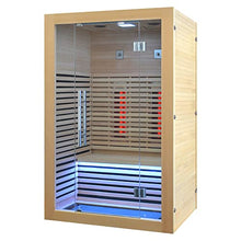 Kang Share Wooden Infrared Sauna Room Canadian Hemlock Low EMF 2-3 Person 1832W