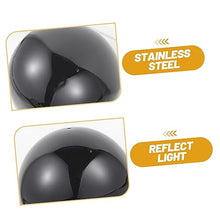 DULAI Mirror Finish Garden Ball,Gazing Balls, Garden Reflective Ball Outdoor Stainless Steel (Color : Black, Size : 420mm)