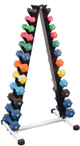 Ader Sporting Goods Neoprene Dumbbell Set with Rack