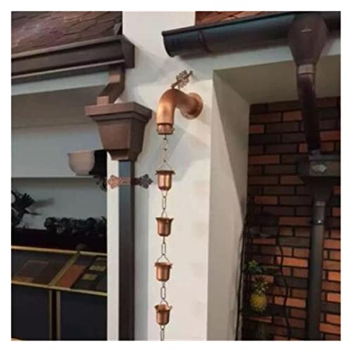 Rain Chains Rain Chains for Downspouts Decorative Iron Gutter Chain 8.5ft Copper Rain Chain for Outside Functional and Decorative Replacement for Gutter Downspouts (Color : X 2.6M) (I 2.6M)