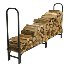DOIBG Heavy Duty 8Ft/12Ft Outdoor Log Rack Firewood S Holder for Patio Wrought Iron Fire Log Stacker Stand for Indoor and Outdoor Use Durable Wood Pile Rack for Firewood S.