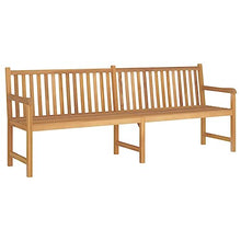 KFPOERTFGD 89.8 Inch Solid Teak Wood Garden Bench, Extra Large 4-Seater Outdoor Seating for Patio, Porch, Deck, and Backyard, Weather-Resistant Oiled Finish