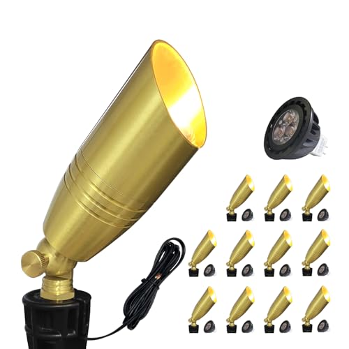 COLOER Die-cast Brass Landscape Spotlight 12-Pack, Copper Finish