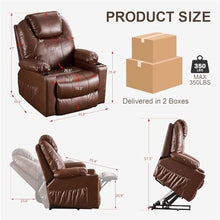 Power Lift Recliner Chair with Heat and Massage for Elderly Adults