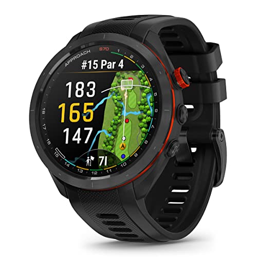 PlayBetter Garmin Approach S70 (Black, 47mm) Golf GPS Watch Bundle | Premium Smartwatch with Virtual Caddie, Playslike Distance, Screen Protectors & Portable Charger