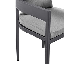 Armen Living Argiope Outdoor Patio Dining Chairs Set of 2 Dark Grey