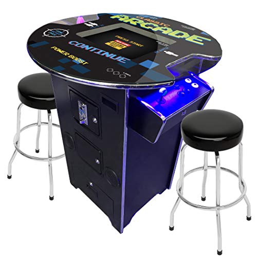 Creative Outdoor Distributor Full Size Pub Arcade Machine 2 Player 60 Games 22" LCD Round Glass Top No Trackball