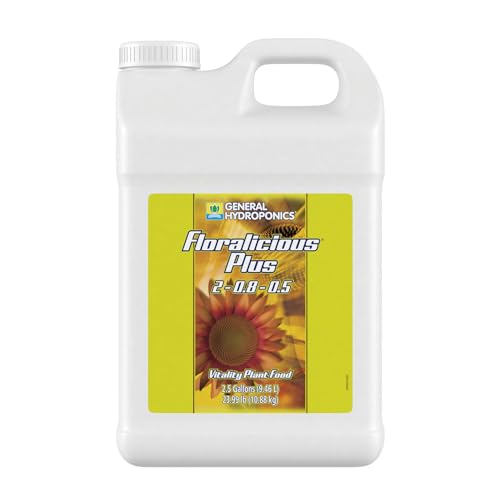 General Hydroponics Floralicious Plus, Vitality Plant Food, 2-0.8-0.5, 2.5 gal.