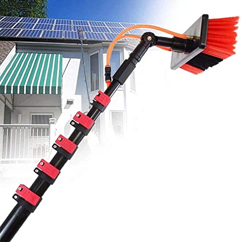 water fed pole kit window cleaning brush outdoor Window Cleaning Pole, Window Cleaning Brush, Cleaner Kit, Water/Hose Fed Pole, Cleaning Photovoltaic And Solar Panels Water Brush (Size : 29FT/9M)