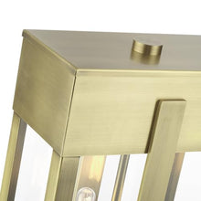 Livex Lighting, 28964-01, Berksford Collection, 2 Light Antique Brass Large Outdoor Post Top Lantern with Clear Glass