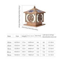 CWVYKNP Solar Outdoor Post Light, Classic Black Lantern Column Lamp Fence Post Cap Lamp Waterproof and Rustproof Solar Lamp for Deck Fence Patio Post Decor Aluminum Solar Pillar Light