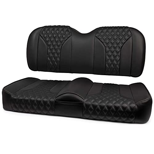 MODZ® FS2 Custom Golf Cart Front Seat for EZGO RXV - [2008-Up] - Black Base - Double Diamond Pattern